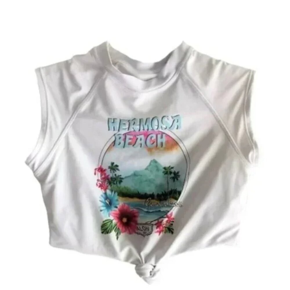 Hawaii Swim Top Surf Hermosa Beach Floral S, M
